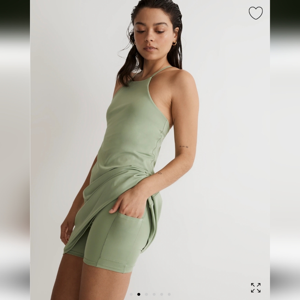 Madewell Flex 2.0 Fitness Dress Gatehouse Green size S